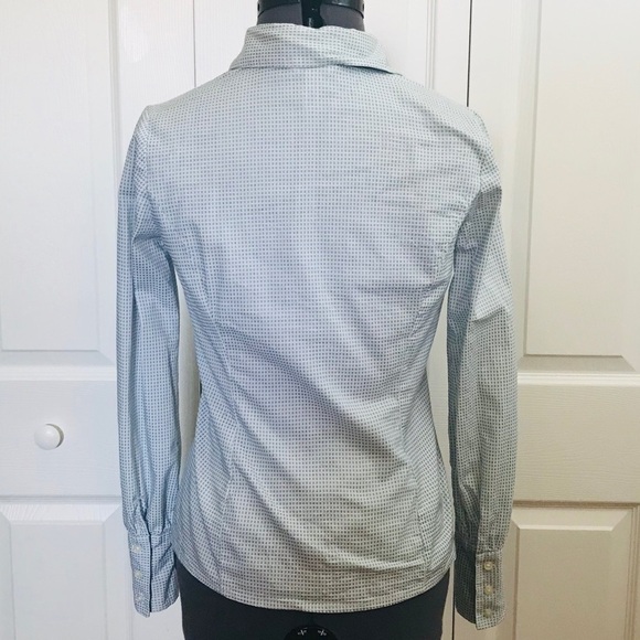 Banana Republic Blue Patterned Button Up, Size XS 🔴CLEARANCE🔴 - Picture 2 of 3